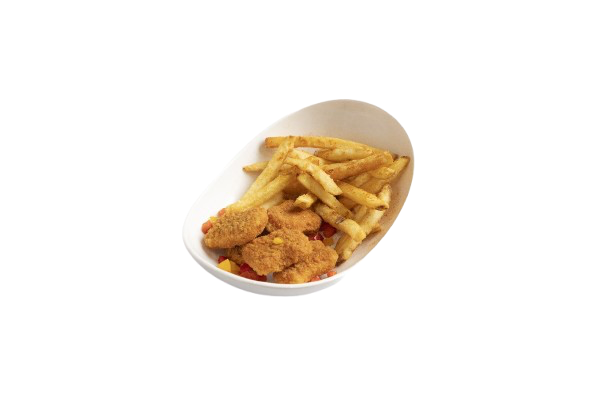 Nuggets with French fries
